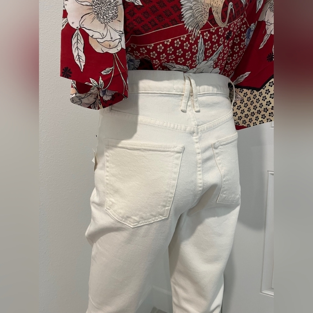 Slvrlake Beatnik Slim Straight High Rise White 5 Pocket Jeans Size 27 NWT - Picture 8 of 14